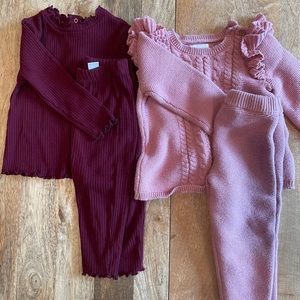 12-18 month two piece sets Old Navy and Little Planet by Carters